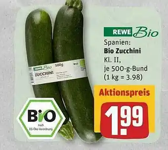 REWE Bio Zucchini Angebot