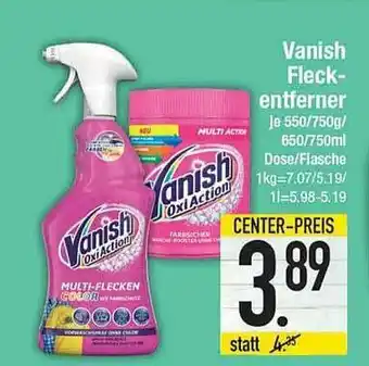 E-Center Vanish Fleckentferner Angebot