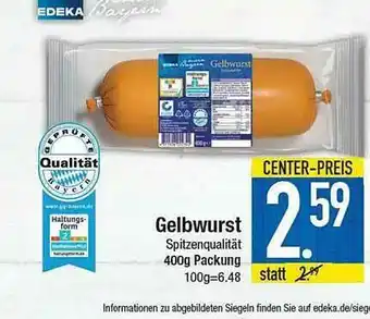 E-Center Edeka Gelbwurst Angebot