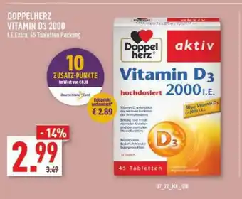 Marktkauf Doppelherz Vitamin D3 2000 Angebot