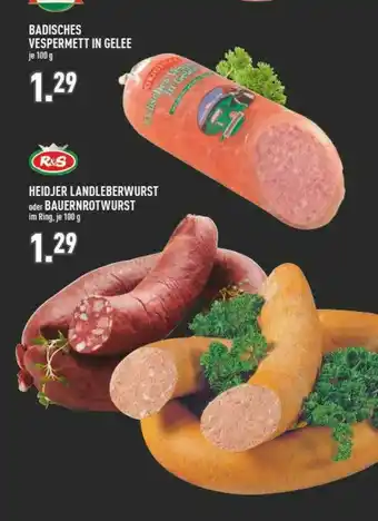 Marktkauf Badisches Vespermett In Gelee Heidjer Landleberwurst Oder Bauernrotwurst Angebot