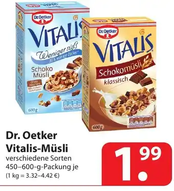 Famila Nord Ost Dr. Oetker Vitalis Müsli 450-600g Angebot