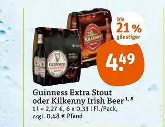 tegut Guinness Extra Stout Oder Kilkenny Irish Beer Angebot