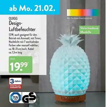 Aldi Nord Quigg Design- Luftbefeuchter Angebot