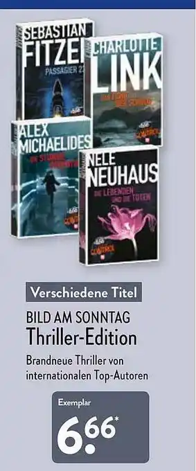 Aldi Nord Bild Am Sonntag Thriller-edition Angebot