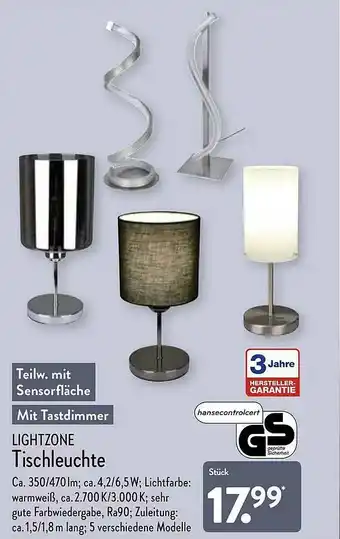 Aldi Nord Lightzone Tischleuchte Angebot