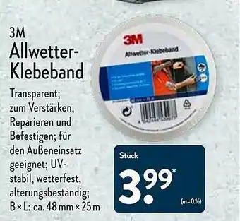 Aldi Nord 3m Allwetter-klebeband Angebot