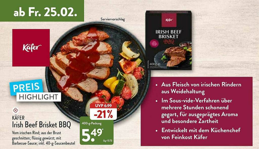 Käfer Irish Beef Brisket Bbq Angebot bei Aldi Nord