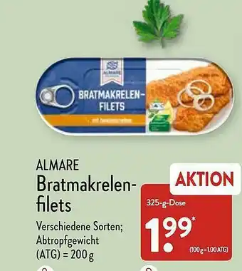 Aldi Nord Almare Bratmakrelen-filets Angebot