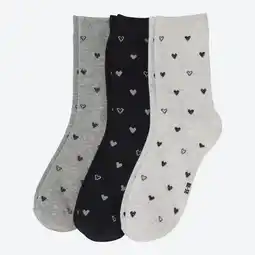 NKD Damen-Socken mit Herzmuster, 3er-Pack Angebot