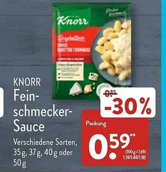 Aldi Nord Knorr Fein-schmecker-sauce Angebot