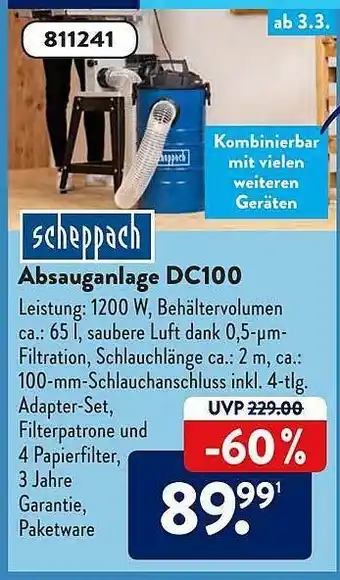 Aldi Süd Scheppech Absauganlage Dc100 Angebot