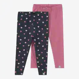 NKD Baby-Mädchen-Leggings mit hohem Baumwollanteil, 2er-Pack Angebot