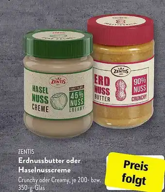 Aldi Süd Zentis Erdnussbutter Oder Haselnusscreme Angebot