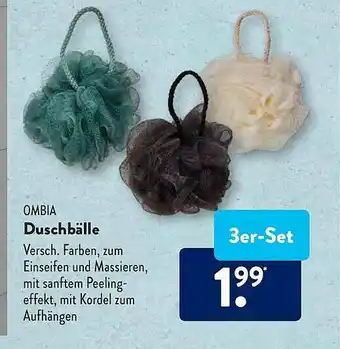 Aldi Süd Ombia Duschbälle Angebot