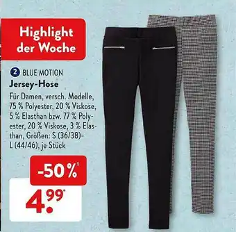 Aldi Süd Blue Motion Jersey-hose Angebot