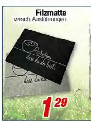 CENTERSHOP Filzmatte Angebot