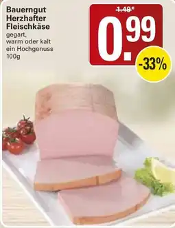 WEZ Bauerngut Herzhafter Fleischkäse Angebot