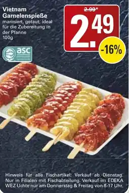 WEZ Vietnam Garnelenspieße Angebot