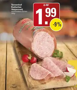WEZ Tannenhof Badisches Vespermett Angebot