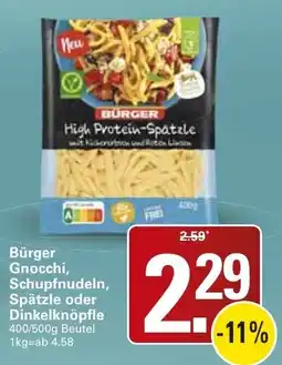 WEZ Bürger High Protein-Spätzle Angebot