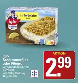 WEZ Iglo Schlemmerfilet Angebot