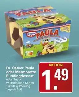 WEZ Dr. Oetker Paula oder Marmorette Puddingdessert Angebot