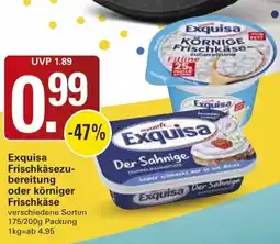 WEZ Exquisa Frischkäse Zubereitung Angebot