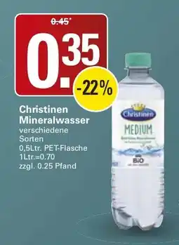 WEZ Christinen Mineralwasser Angebot