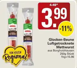 WEZ Glocken-Beune Luftgetrocknete Mettwurst Angebot