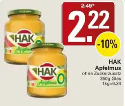 WEZ HAK Apfelmus Angebot