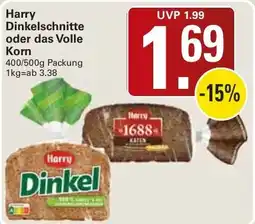 WEZ Harry Dinkelschnitte Angebot