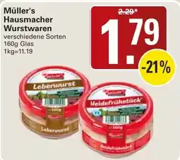 WEZ Müller's Hausmacher Wurstwaren Angebot