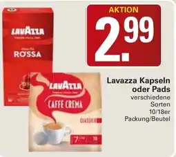 WEZ Lavazza Kapseln oder Pads Angebot