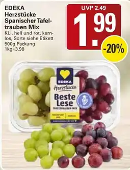 WEZ EDEKA Herzstücke Spanischer Tafeltrauben Mix Angebot