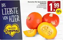 WEZ Deutscher Bio Speisekürbis Hokkaido Angebot
