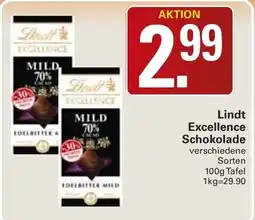 WEZ Lindt Excellence Schokolade Angebot