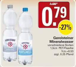 WEZ Gerolsteiner Mineralwasser Angebot