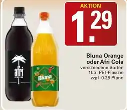 WEZ Bluna Orange oder Afri Cola Angebot