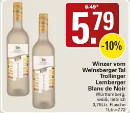 WEZ Winzer vom Weinsberger Tal Trollinger Lemberger Blanc de Noir Angebot