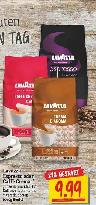 NP Discount Lavazza Espresso Oder Caffè Crema Angebot