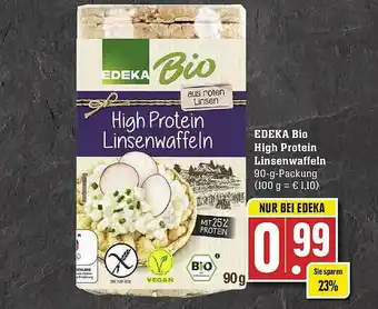 E-Center Edeka Bio High Protein Linsenwaffeln Angebot