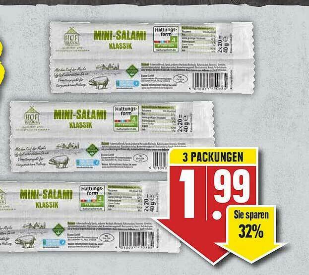 Minisalami Klassik Angebot bei ECenter