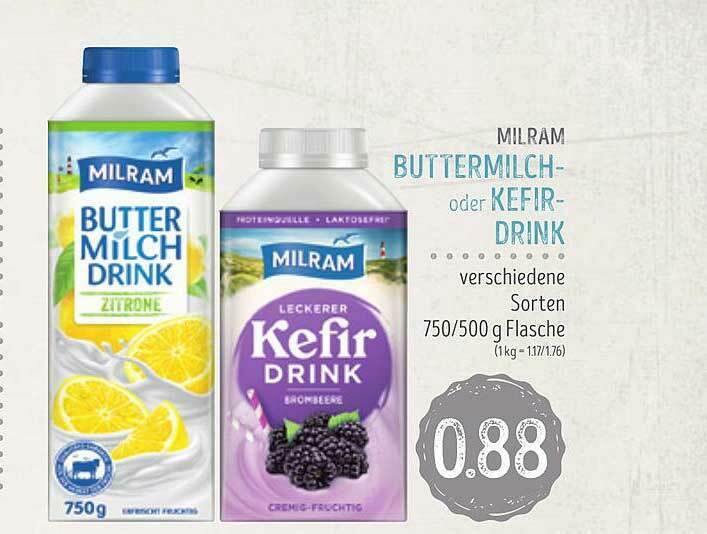 Milram Buttermilch Oder Kefirdrink Angebot bei Edeka Struve