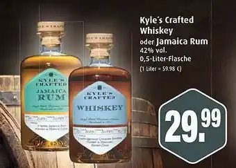 Markant Kyle's Crafted Whiskey Oder Jamaica Rum Angebot