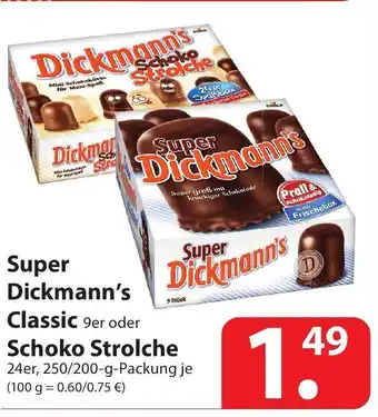 Famila Nord Ost Super Dickmann's Classic oder Schoko Strolche 250/200g Angebot