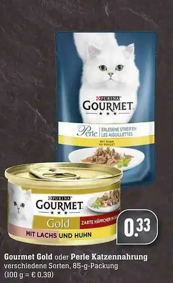 Scheck-in-Center Gourmet Gold Oder Perle Katzennahrung Angebot