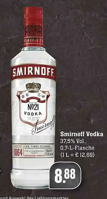 Scheck-in-Center Smirnoff Vodka Angebot