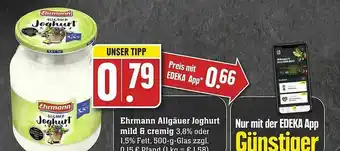 Edeka Ehrmann Allgäuer Joghurt Mild & Cremig Angebot