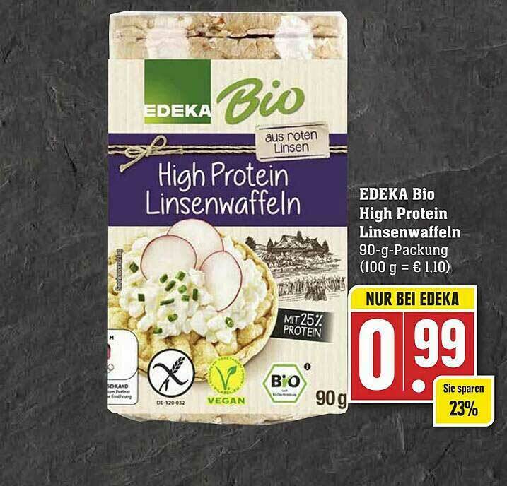 Edeka Bio High Protein Linsenwaffeln Angebot bei Edeka